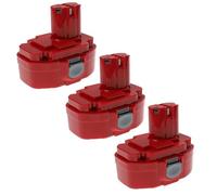 EXTENSILO 3x Batteries compatible avec Makita JR180DWBE, JR180DWD, JR180DWDE, LS711D, LS711DWA outil électrique (3300 mAh, NiMH, 18 V)