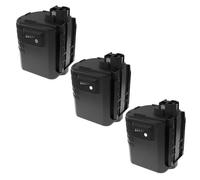 EXTENSILO 3x Batteries remplacement pour Bosch 1617334082, 2607335082, 2607335083, 2 607 335 082 pour outil électrique (3300 mAh, NiMH, 24 V)