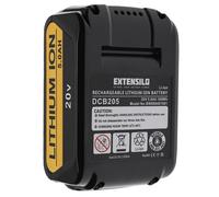 EXTENSILO Batterie compatible avec Dewalt DCS331L2, DCS380B, DCS380L1, DCS381, DCS391L1, DCS393 outil électrique (5000 mAh, Li-ion, 20 V)