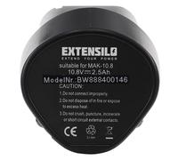 EXTENSILO Batterie compatible avec Makita BMR105, CC330, CC300, CC300DW, CC300DWE, CC300DZ outil électrique (2500 mAh, Li-ion, 10,8 V)