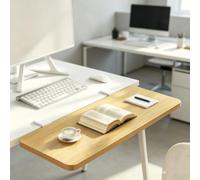 Extension Bureau Pliable Ergonomique for Espace de Travail | Tablette supplémentaire polyvalente économise de la place adaptée aux accessoires(Beige,40*20cm/15.7*7.8in)