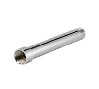 Extension de bras de douche, rallonge de pommeau de douche avec raccord G1/2", finition chromée, fabriquée en métal massif Purelux