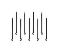 VEVOR Bras d'Extension de Fil de Fer Barbelé, Lot de 9, Rallonges de Poteaux de Clôtures à Mailles Losangées, 69,5 cm, Extension de Hauteur de Clôture en Acier Robuste pour Empêcher Animaux de Sauter