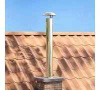 Extension de Conduit Argenté Acier inoxydable Partie Cheminée Moderne vidaXL vid