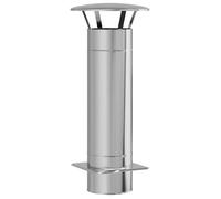 Extension de conduit de cheminée - vidaXL - Argenté - Acier inoxydable - 35x35x82 cm - Résistant à l'eau