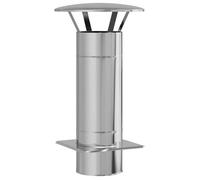 Extension de conduit pour cheminée - vidaXL - Argenté - Acier inoxydable - 35x35x65 cm - Résistant à l'eau