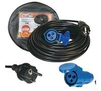 Extension de courant 25m CEE17 femelle vers Schuko mâle CEE Cetac Bag Câble de c