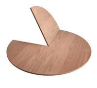 Extension de dessus de table pliante ronde en bois, 120 à 230 cm, design universel pour un usage domestique ou commercial, facile à ranger, grand diamètre 86