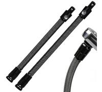 Extension de douille flexible - 2 pièces barre pliable à longue portée, extension de perceuse flexible à 360 degrés, adaptateur d'outils à prise sûre | Barre à douille pour garage, atelier, réparation