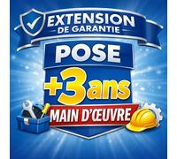 Extension de garantie main duvre portée à 5 ans (soit +3 an supplémentaire).