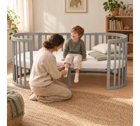 Waldin rallonge pour lit bébé 7 en 1 à 174 cm, sans lit, gris