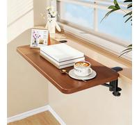 Extension de rebord de fenêtre en bois pour plantes d'intérieur, économie d'espace, planche de comptoir pliable (teck, 70 x 25 cm / 27.6x9.8in) pour décoration d'intérieur et jardinage