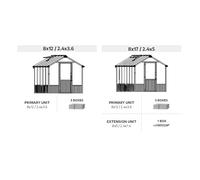 Extension de serre en polycarbonate Natura Cedar de 1,4 m Palram - Canopia