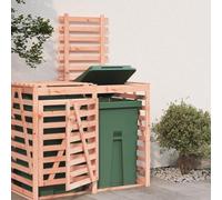 Extension pour boîte à poubelles en bois massif douglas 78 x 91,5 x 128,5 cm avec porte et serrure pour revêtement de poubelle pour jardin, terrasse et extérieur, armoire à poubelles résistante aux