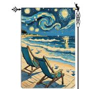 extérieur drapeaux Bienvenue à la chaise longue Summer Drapeau Chambre à | Coucher 30x45cm Drapeau De Jardin Durable Bannière pour Patio Porche Festival Décoration
