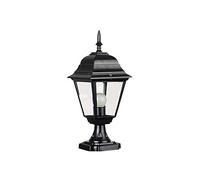 Extérieur étanche IP56 borne Lumineuse Pilier de Style européen Porte Colonne Lampe carrée Patio Jardin Villa Applique Murale en Plein air en Aluminium Verre stigmatisation Lanterne E27
