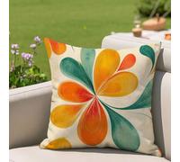 Exterieur Imperméable Housses de Coussin 30x30 cm Lot de 1 Lin Housse Coussin Beige Coussins Décoratifs avec Fermeture Éclair Invisible Pillow Case pour Jardin Terrasse Canapé Banc, Coloré 2h-664
