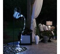 Lampe solaire à LED plug-in arrosoir lampe d'extérieur gris argenté lampe de conception de pointe de terre noire Globo 33652