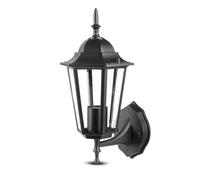 V-TAC Applique murale lanterne 7066 – aluminium noir IP44 E27 1x60W