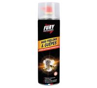 FURY - Mousse Nids Guêpes & Frelons - Elimination des Nids - Prévention Recolonisation - Tube Prolongateur - Efficace sur Frelons Asiatiques - 500ML - Fabrication française