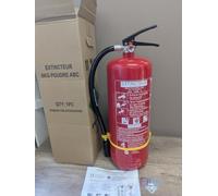 EXTINCTEUR 6KG Poudre ABC Norme NF avec Support Fire Shop | Norme NF B et C, Tuyau Flexible, Manomètre Intégré, Utilisation Intérieure