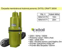 Extol Craft (414171) membránové hlubinné ponorné 300W 1400l/hod 20m