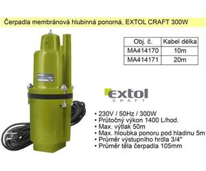 Extol Craft (414171) membránové hlubinné ponorné 300W 1400l/hod 20m