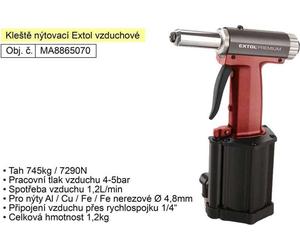 Extol Premium pince à riveter pneumatique 745kg ( 8865070 )
