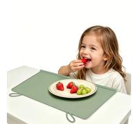 Extra Grand Set de Table Enfant avec Rebord Recouvrant le Bord de la Table | Protège des Chocs et des Morsures, 50x30cm Set de Table Silicone, Sans BPA, Lave-Vaisselle pour Repas, Bricolage et Dessin