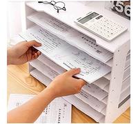 Extra Lar Bloc de papier Sto A3 - Bureau blanc Nizer de bureau, étagère pour dossiers de bureau et d'école, porte-revues, plateau Statery Solut, efficace Worpace Solut