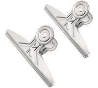 Extra Large Bouledogue Clips, 2pcs 7,8 Pouces Argent Ton Métal Fichier Papier Liant Pinces Pinces Pour Fournitures Scolaires De Bureau À Domicile