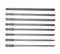 Extra long pour embout Torx T8 pour t10 pour t15 pour t20 pour t25 T27 pour t30 T40 150 mm Jeu d'embouts de tournevis pour S2 en alliage d'acier 6,35 mm tige pour réparation automobile (T8)