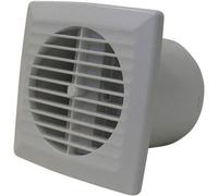 EXTRACTEUR AIR SALLE DE BAIN CUISINE PIECE HUMIDE 90 M³/H BOUCHE SYSTEME AERATION EVACUATION EXTRA PLAT AVEC TIMER ø 100 mm