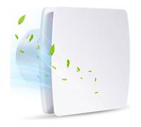 Extracteur d'air 100mm, Ventilateur de Salle Bain Silencieux Blanc au Plafond et Montage Mural avec Clapet Anti-Retour pour WC,