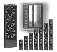Extracteur d'air D Fenêtre Télescopique Extracteur Fenêtre Réglable Noir | 16-40 d Silencieux, Vitesse Réglable et Grille Inox Amovible pour Une Ventilation Fenêtre Pratique(155-165cm)
