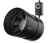Extracteur d'air en ligne 150 mm 19 W 587 m³/h - moteur DC avec variateur pour serre garage sous-sol et salle de bain