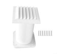 Extracteur d'air mural silencieux 100 mm Grille d'aération anti-courants d'air en plastique blanc 45 x 20 x 20 cm