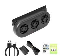 Extracteur d'air pour voiture à énergie solaire : ventilation automatique | Énergie solaire, circulation d'air économe en énergie, design durable, taille compacte, ventilateur de flux idéal pour