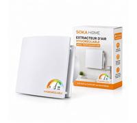 Extracteur d'Air Salle de Bain Hygroréglable Ø100mm - Silencieux Capteur d'Humidité Automatique - 95 m³/h Minuteur VMC - Anti-M