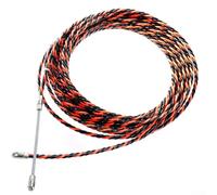 Extracteur de câble d'électricien en fibre de verre 5 mm pour cavités murales - Tête en acier flexible 30 m (15 m)