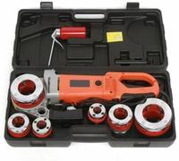 Extracteur de câble électrique portable, 220V 2300W, avec machine de filetage et filière de filetage. Kit de filières comprenant 6 pièces (1/2", 3/4", 1", 1-1/4", 1-1/2" et 2"), pour tubes de 20,9 à 5