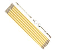 Extracteur de câble en fibre de verre - Tige de poisson électrique, kit de guidage de fil | Tige filetée professionnelle 250 g multifonctionnelle avec crochet et anneau pour installation murale et