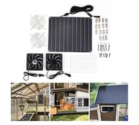 Extracteur de conduit, Ventilateurs d'extraction à panneau solaire 15 W 12 V, étanches IP65, régulateurs de température, kit de ventilation d'accès solaire for animalerie