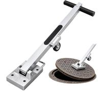 Extracteur De Couvercle À Roue Roulante, Élévateur De Trou D'homme | Compatibilité Des Couvercles En Fer Et En Acier, Lève-couvercle Magnétique