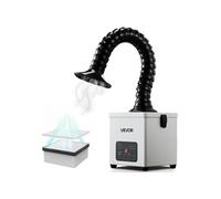Aspirateur de fumées de soudure VEVOR, aspirateur de fumées de soudage avec filtre à 3 niveaux, puissance d'aspiration de 180 m³/h et régulation du débit d'air à 3 niveaux, aspirateur de table sans ba
