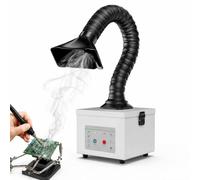 Extracteur de Fumées de Soudage, Aspirateur de Fumée Portable 45W avec Bras Flexible Col de Cygne, Débit d'Air 138㎡/h, Absorbeur de Fumée pour Électronique et Gravure Laser