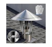 Extracteur de Fumées pour Poêle À Bois - Embout de Sortie de Toiture Pro | Améliore La Combustion de Votre Foyer Extérieur en Évitant Les Refoulements Indésirables(300mm/11.8in)