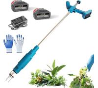 Extracteur de mauvaises herbes électrique sans fil avec deux batteries de 3000 mAh, extracteur de racines vertical, triple griffes en acier pour désherber sans effort
