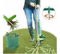 Extracteur de mauvaises herbes, outil à main de désherbage debout, outil de désherbage de jardin à long manche de 39 po avec 3 gri