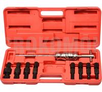 Extracteur de palier intérieur, kit de 9 pièces, longueur du marteau 105 mm, longueur de l'arbre 390 mm, tailles des pinces de serrage 8-32 mm, matériau : acier au carbone